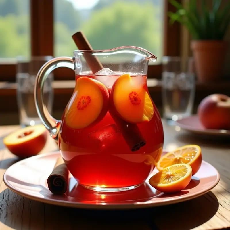 Sangría de Frutas de Temporada: Bebida Veraniega con Toque de Canela