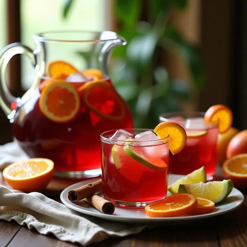 Sangría de Frutas de Temporada con Vino Tinto: Receta Clásica para Fiestas