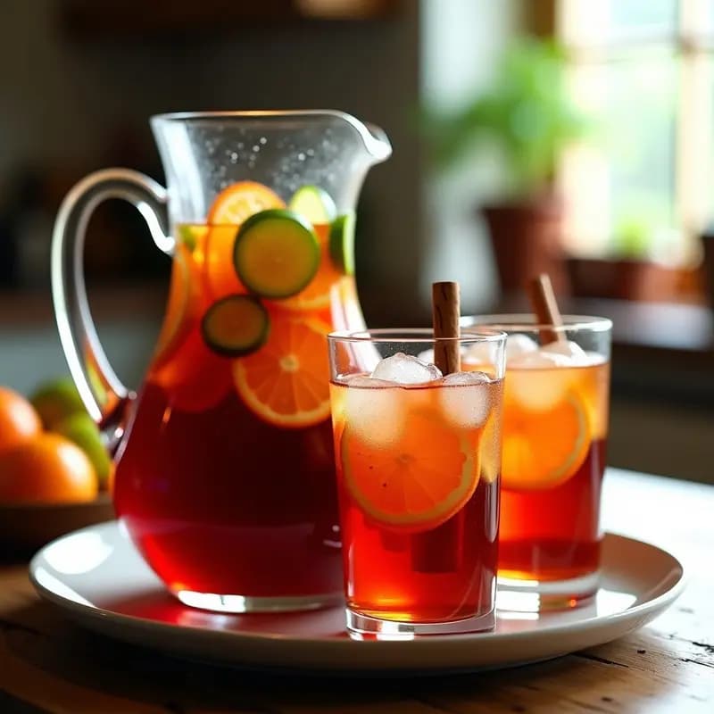 Sangría Tradicional con Frutas de Temporada: Cóctel Español para Compartir