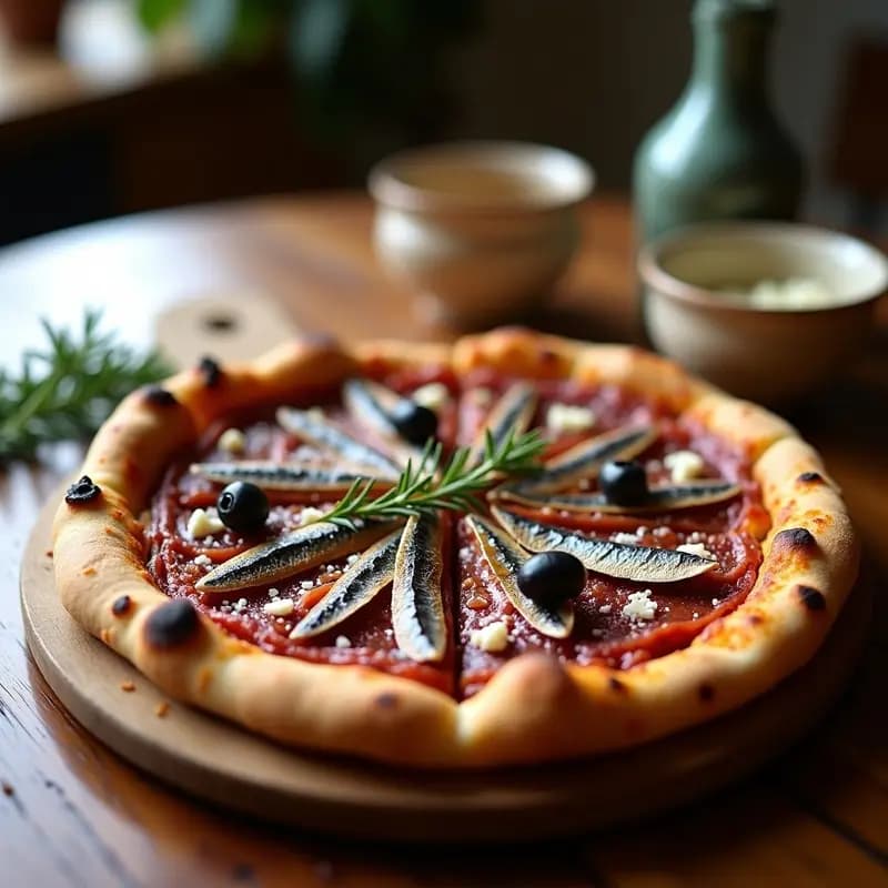 Sardenaira con Cebolla Caramelizada y Anchoas: Receta Nizzarda de Pizza Blanca Tradicional