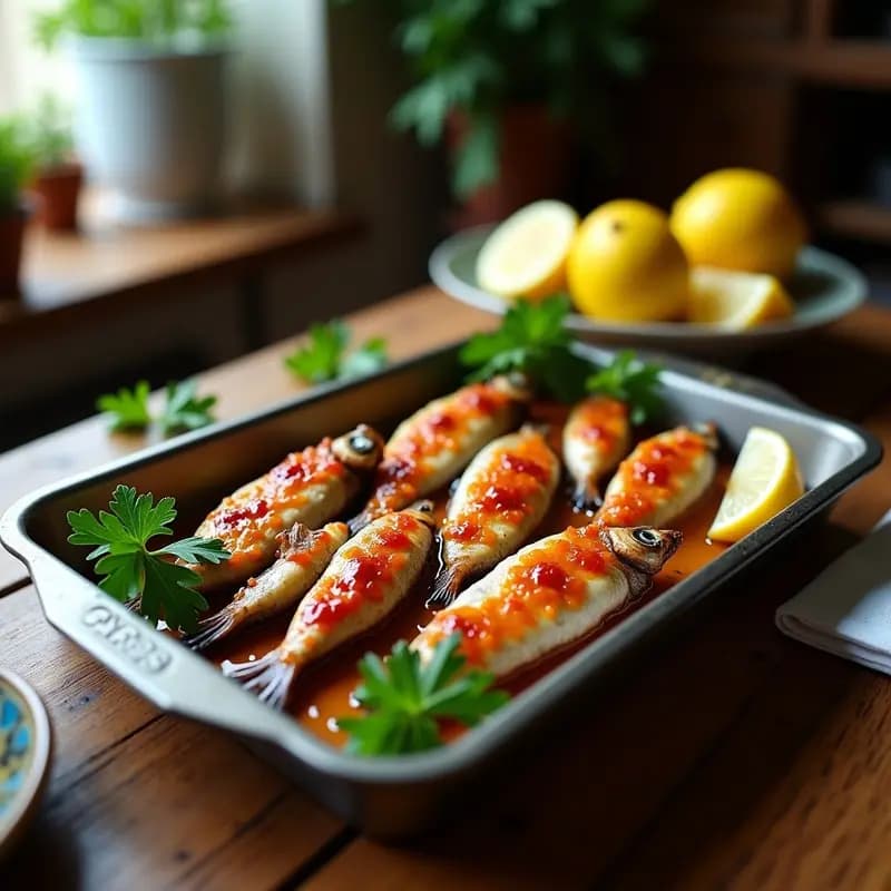 Sardinas Asadas con Pimentón y Ajo: Receta Costera Vasca en 10 Minutos