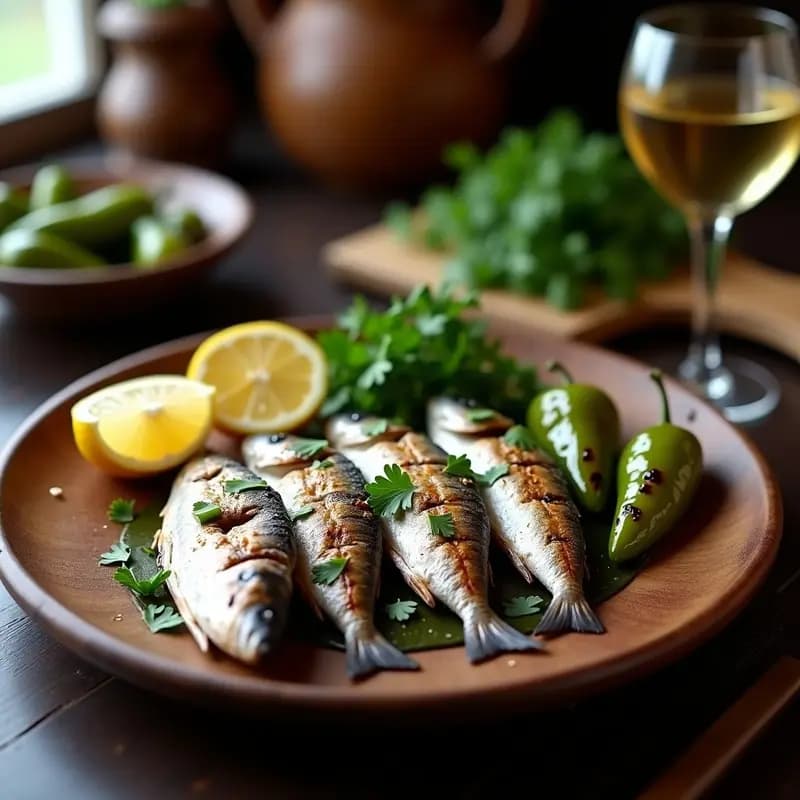 Sardinas Asadas con Pimientos Verdes: Receta Vasca en Grill o Horno