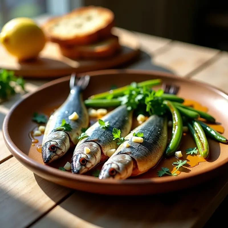 Sardinas Asadas con Pimientos Verdes: Receta Sencilla y Sabrosa Directamente del Mar