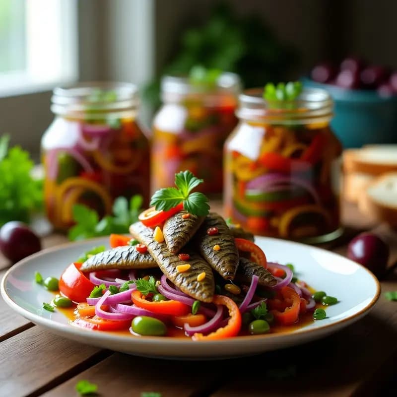 Sardinas en Escabeche con Pimientos y Cebolla: Tapa Fría para Verano con Conservas