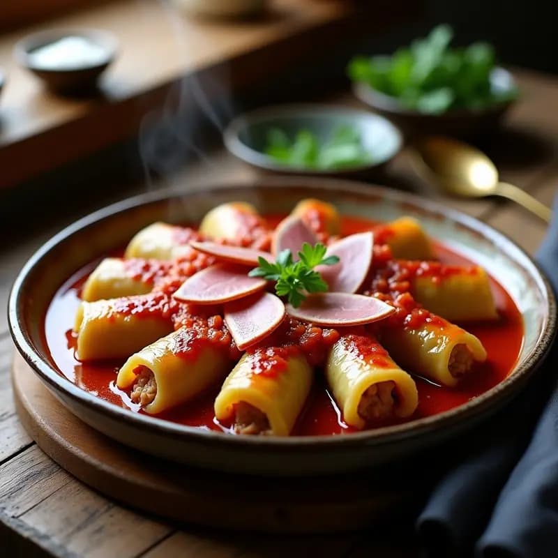 Sarma de Repollo con Carne de Cerdo y Arroz: Receta Balcánica Tradicional