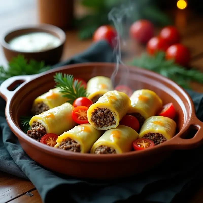 Sarmale Rumanos con Carne y Arroz en Hoja de Col: Receta Tradicional para Navidades