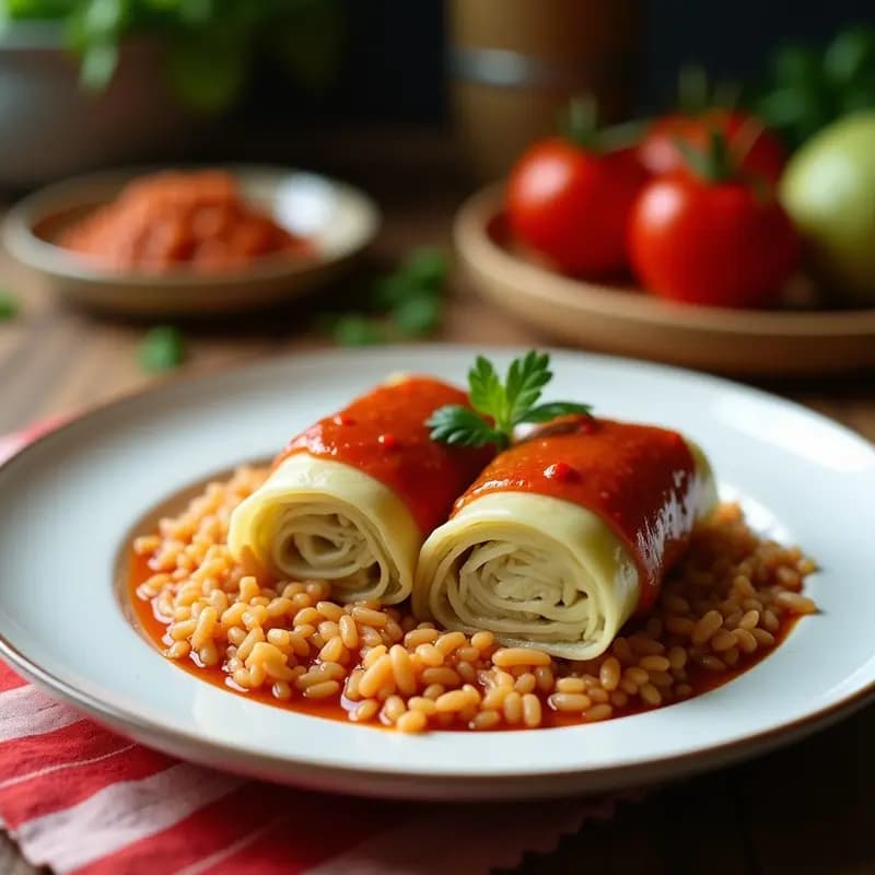 Sarmale Rumanos con Hojas de Col y Arroz Integral: Receta Vegana y Alta en Fibra
