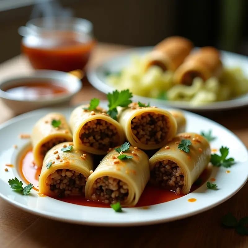 Sarmale de Col y Champiñones Portobello: Rollitos Rumanos Veganos en Olla Express