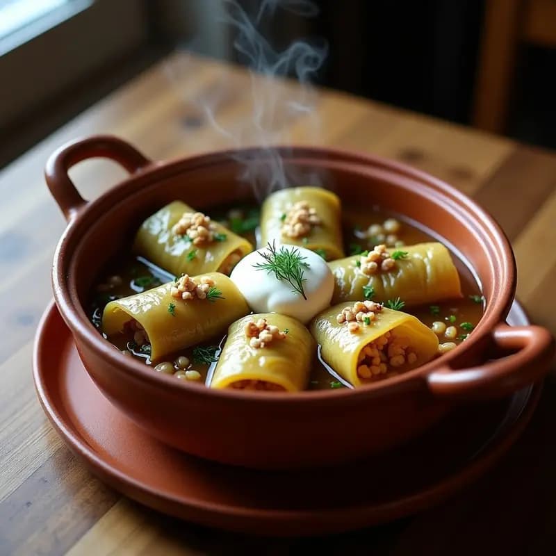 Sarmale Polacos con Col Fermentada y Champiñones: Receta Vegana de Invierno