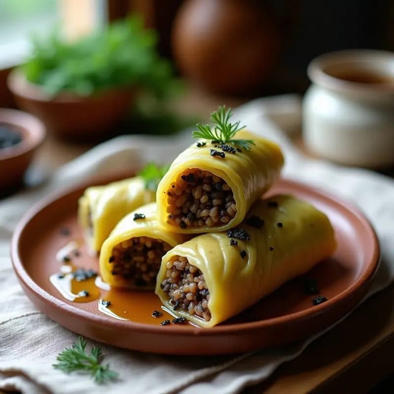 Sarmale Rumanas de Repollo y Arroz Salvaje: Receta Vegana y Fermentada