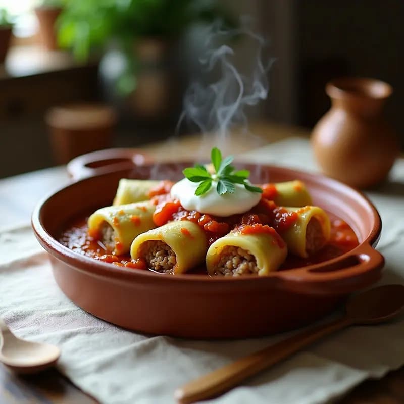 Sarmale Rumanos con Repollo y Cerdo: Rollitos Tradicionales en Olla Lenta