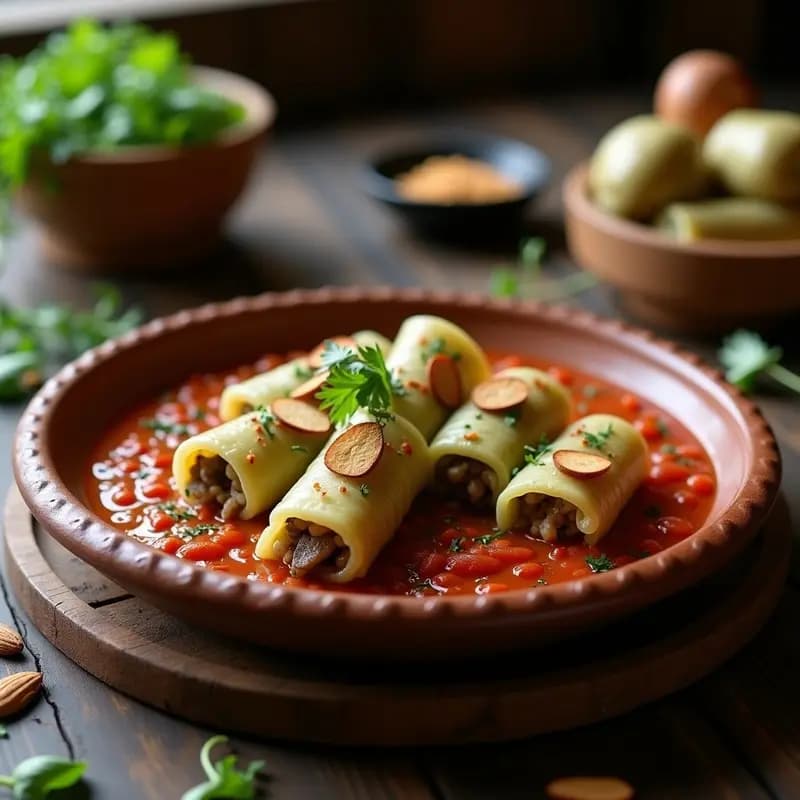 Sarmale Rumanos con Repollo Fermentado y Champiñones: Rollitos Veganos Tradicionales