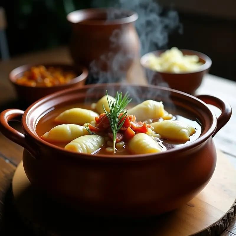 Sarmale de Repollo Fermentado con Carne de Cerdo: Receta Rumana Tradicional en Olla