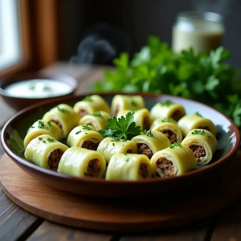 Sarmale Romanos de Repollo y Hongos: Receta Vegana y Baja en Calorías en Olla Exprés