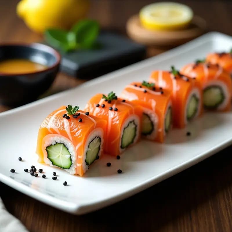 Sashi de Salmón Ahumado y Aucama: Receta Japonesa Fusion con Toque Andino