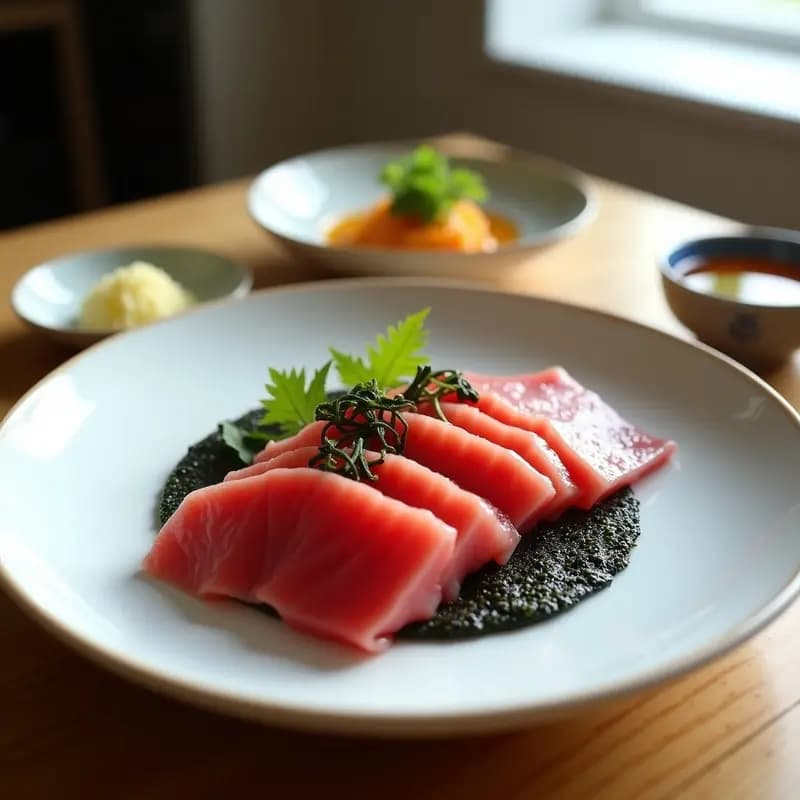 Sashimi de Atún con Salsa Ponzu y Jengibre: Entrante Japonés Alto en Omega-3