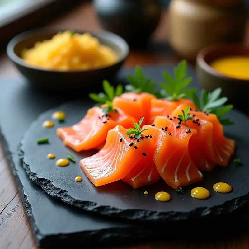 Sashimi de Salmón con Salsa de Maracuyá: Receta Nikkei Fresca y Sin Cocción