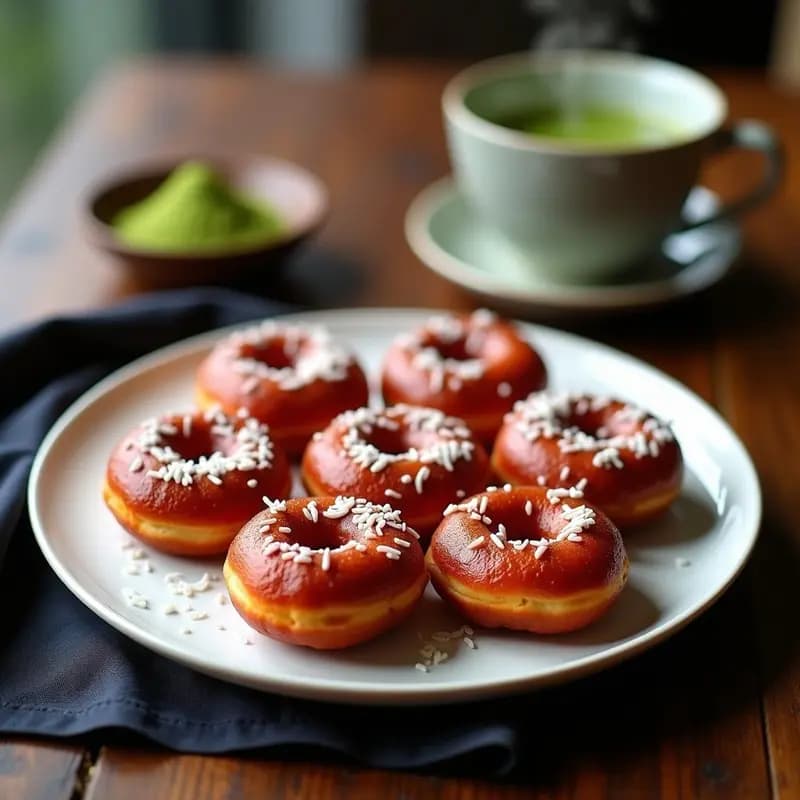 Sata Andagi: Donuts Japoneses de Batata Morada Sin Gluten en Freidora de Aire
