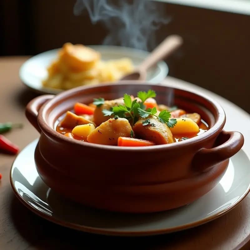 Satanés Hondureño de Pollo y Vegetales: Guiso Picante en Una Olla