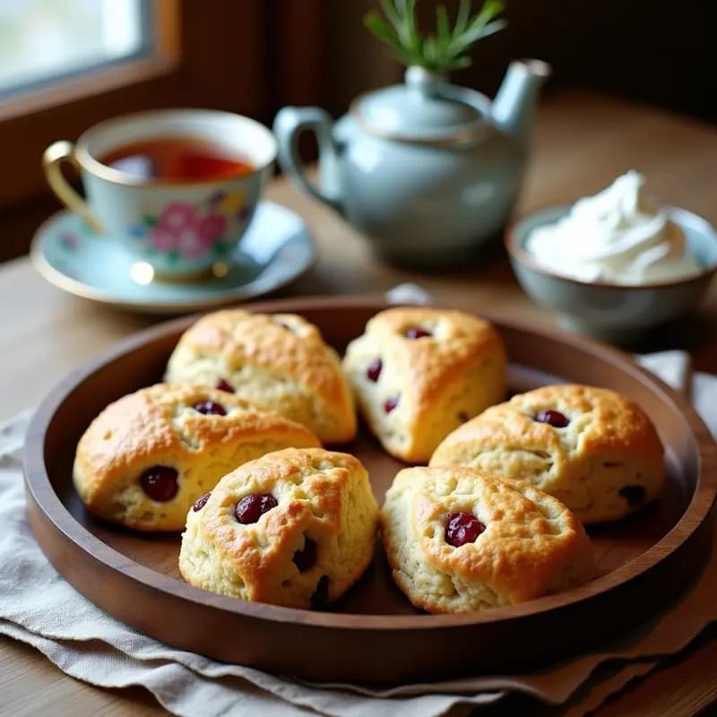 Scone de Harina de Almendra y Cranberries: Desayuno Británico Keto Sin Gluten
