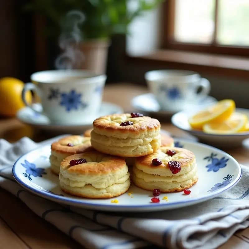 Scones de Arándanos y Limón: Desayuno Británico Sin Mantequilla en 15 Minutos