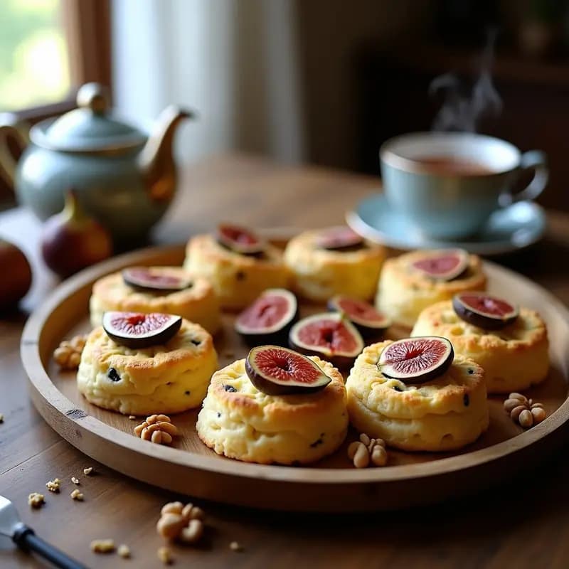 Scones de Queso Azul y Higos Caramelizados: Receta Británica Salada y Dulce