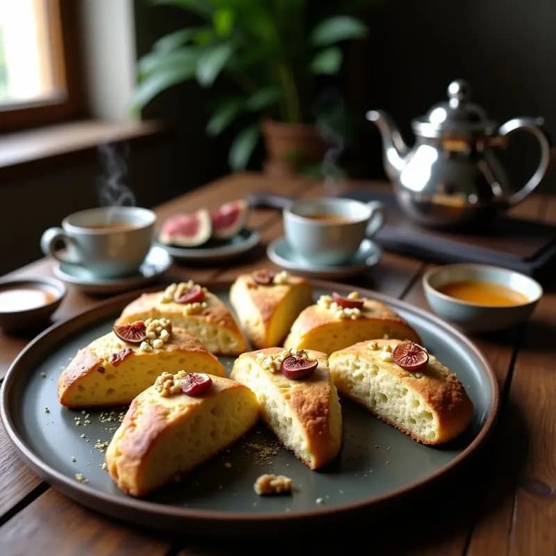 Scones de Queso Azul y Higos: Desayuno Británico con Toque Gourmet en 20 Minutos