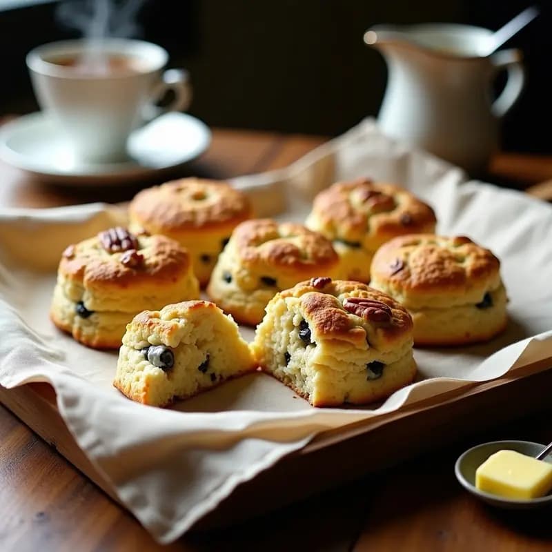 Scones de Queso Azul y Nueces: Desayuno Inglés Keto Sin Harina