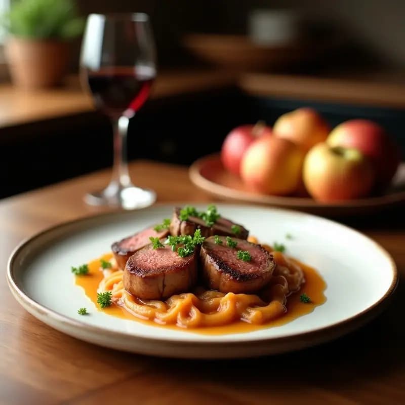 Secreto Ibérico con Puré de Manzana: Receta de Cerdo con Toque Dulce-Salado