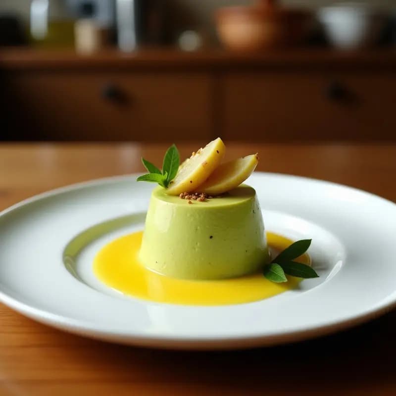 Postre de Semifreddo de Matcha y Maracuyá con Base de Galletas de Arroz: Receta Japonesa Sin Azúcar