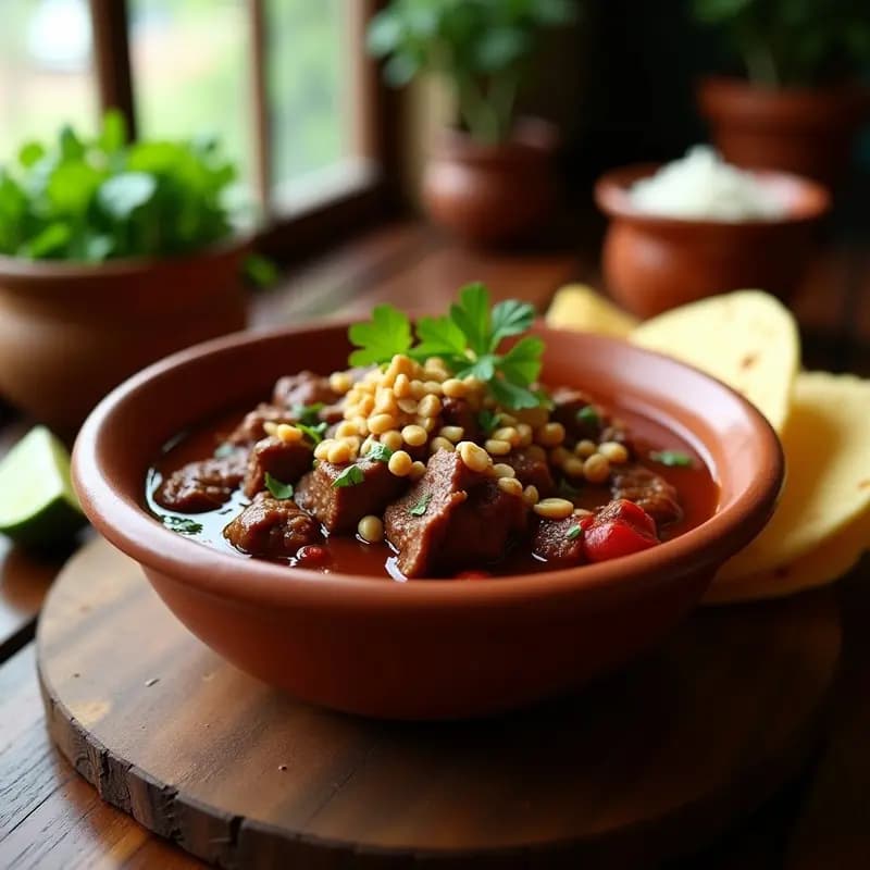 Serape de Res con Guindilla y Cacahuate: Receta Mexicana en Olla Lenta con Toque Picante