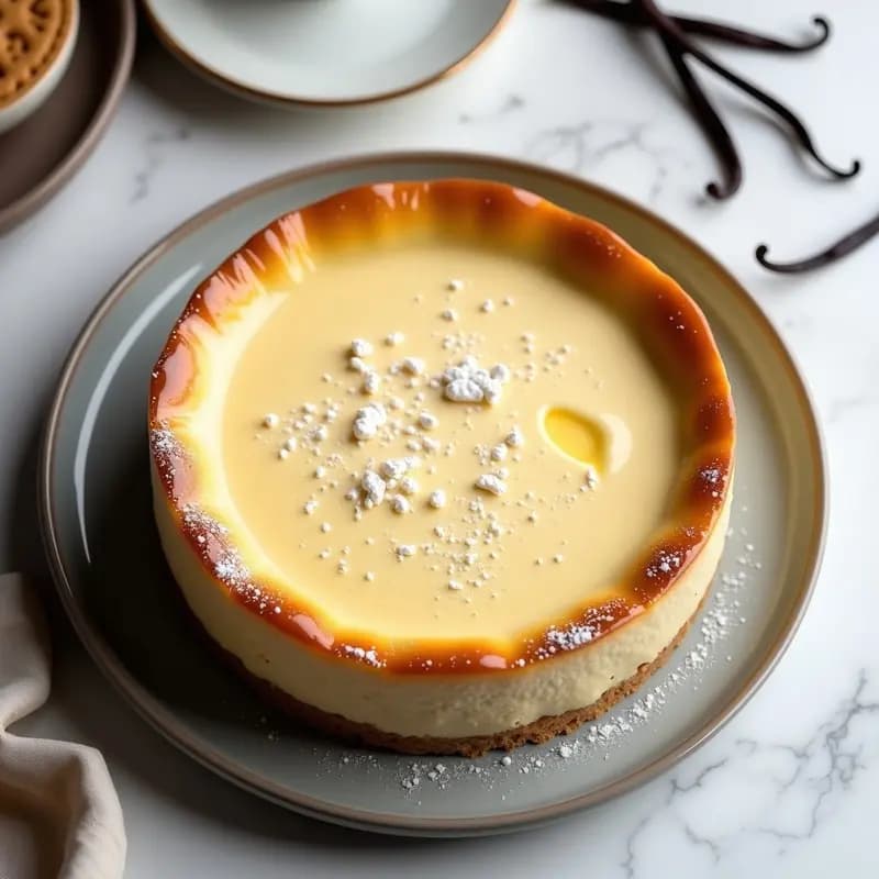 Sernik: Pastel de Queso Polaco con Base de Galleta María y Vainilla