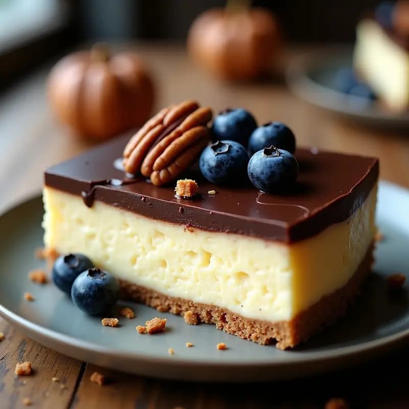 Sernik Polaco con Capas de Chocolate Negro: Pastel de Queso sin Horno
