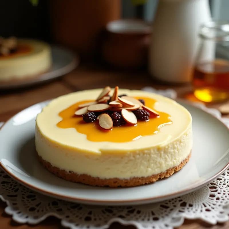 Sernik Polaco de Queso Blanco y Pasas: Postre Tradicional Cremoso