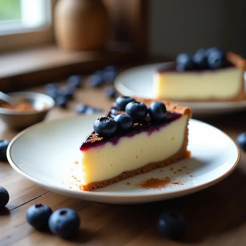 Sernik Polaco de Requesón y Arándanos: Postre Sin Harina y Alto en Proteína