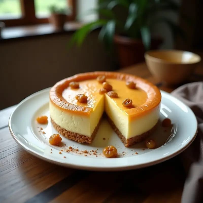 Sernik Polaco con Requesón y Pasas: Postre Tradicional Sin Horno y Sin Harina