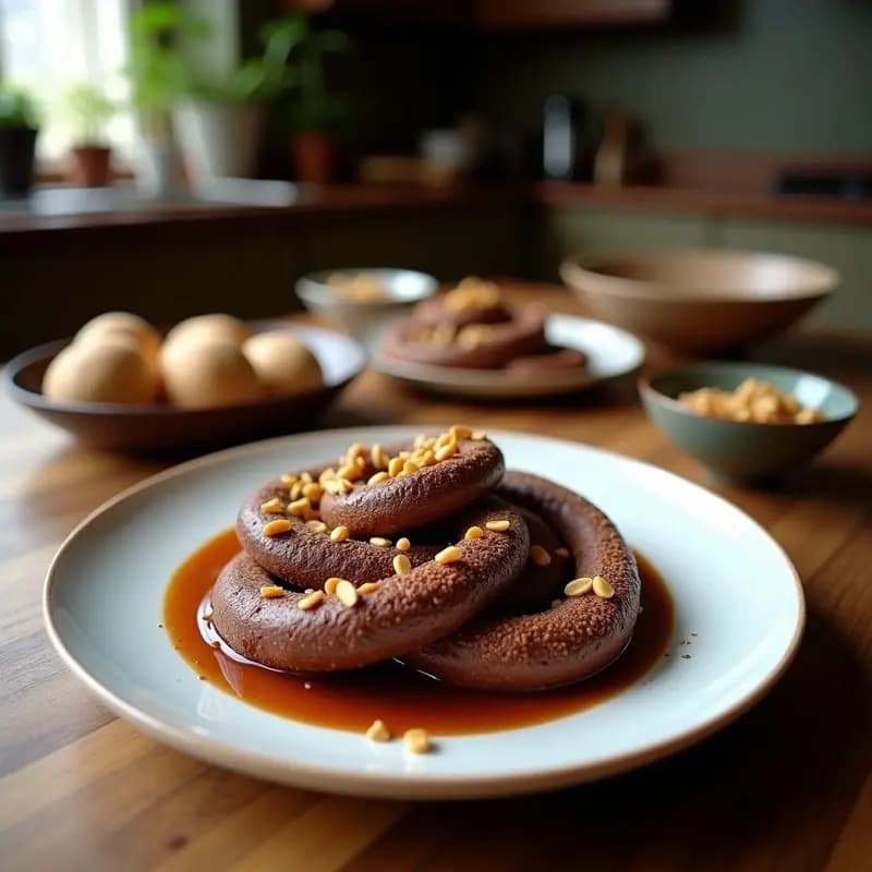 Serpiente de Chocolate y Avellanas: Postre Mexicano de Chocolate con Toque Crujiente