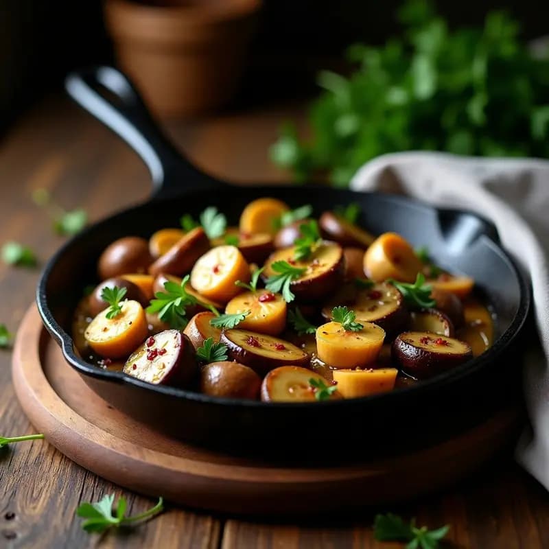 Exploradores de Setas con Ajo y Perejil: Tapa de Otoño en Sartén