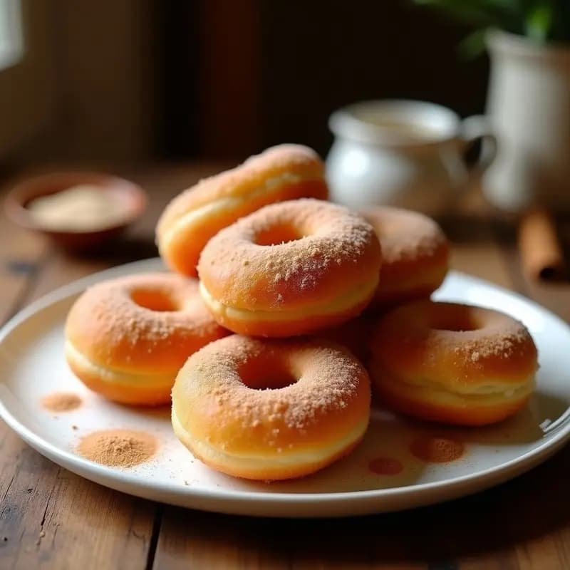 Sfenj Marroquí: Buñuelos Esponjosos con Azúcar y Canela en Airfryer