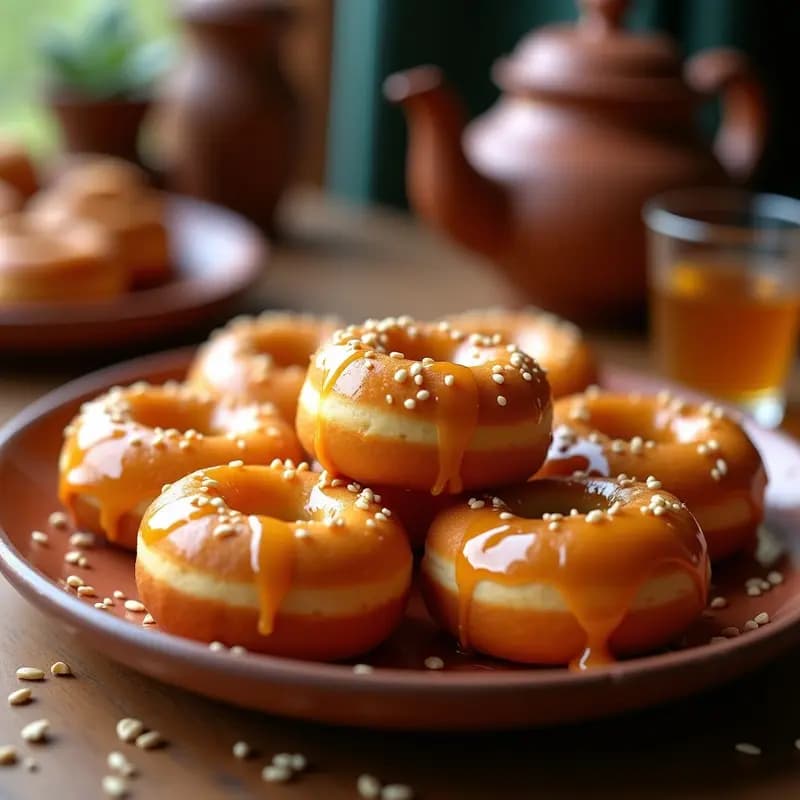 Sfenj Marroquí: Donas Espongiosas con Miel y Canela para el Desayuno