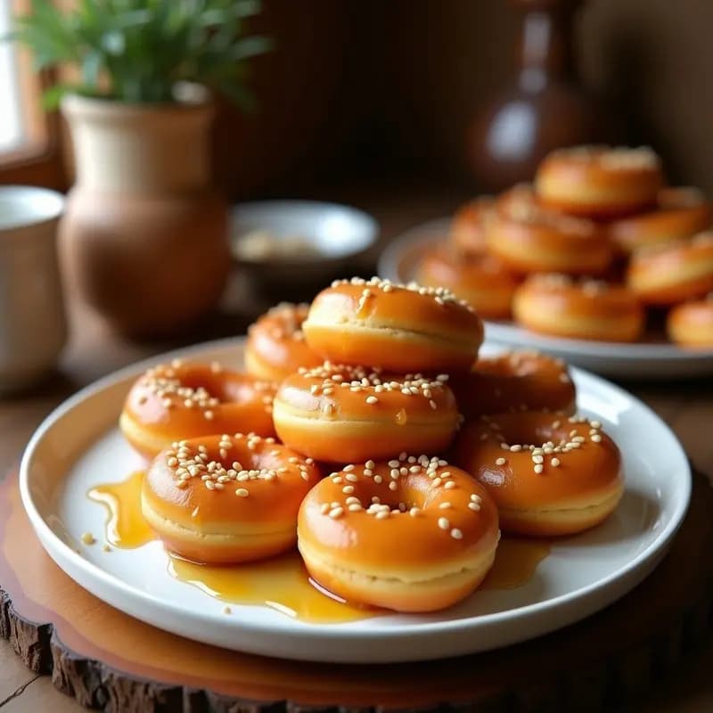 Sfenj Marroquí con Miel de Dátiles: Donas Esponjosas Sin Horno y Sin Gluten