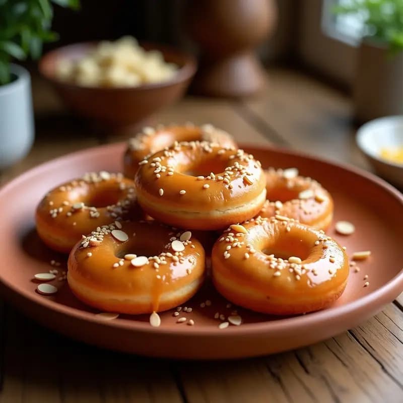 Sfenj con Miel y Canela: Donas Marroquíes Sin Gluten y Veganas en Airfryer