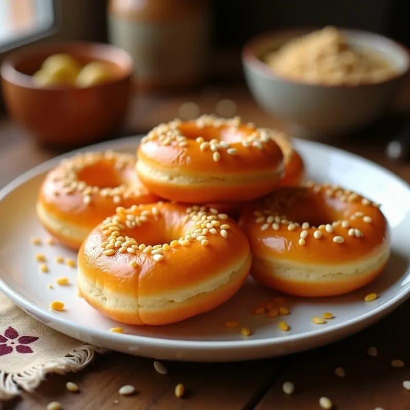 Sfenj Marroquí: Donas de Semolina sin Gluten y sin Azúcar con Miel de Dátil