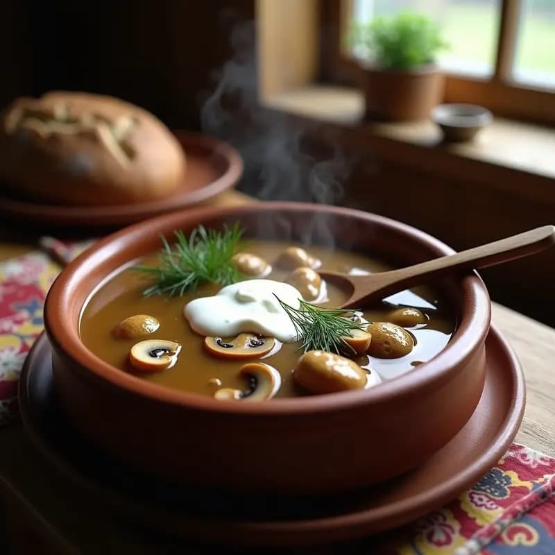 S.cfgokok de Hongos y Crema Agria: Receta Húngara Cremosa y Reconfortante