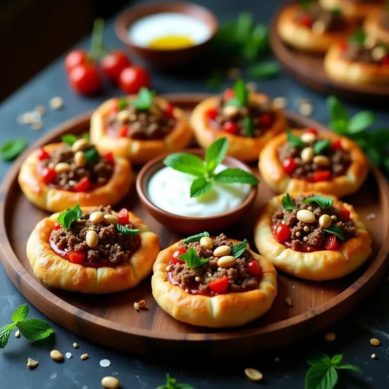 Sfiha Libanesas con Carne de Cordero y Yogur: Mini Pizzas Árabes con Especias