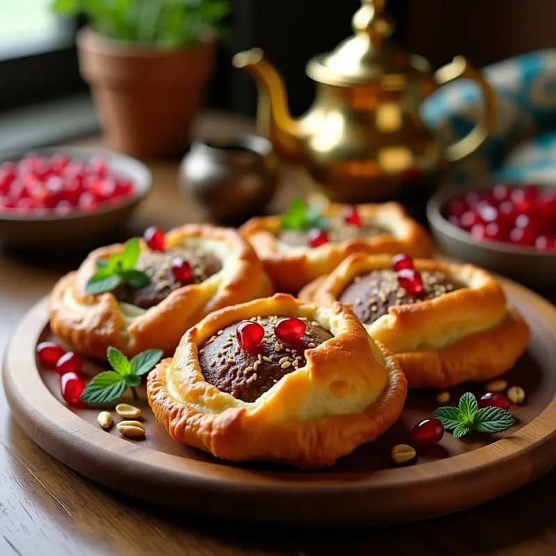 Sfiha de Carne Picada y Granadas: Empanadillas Árabes en Airfryer
