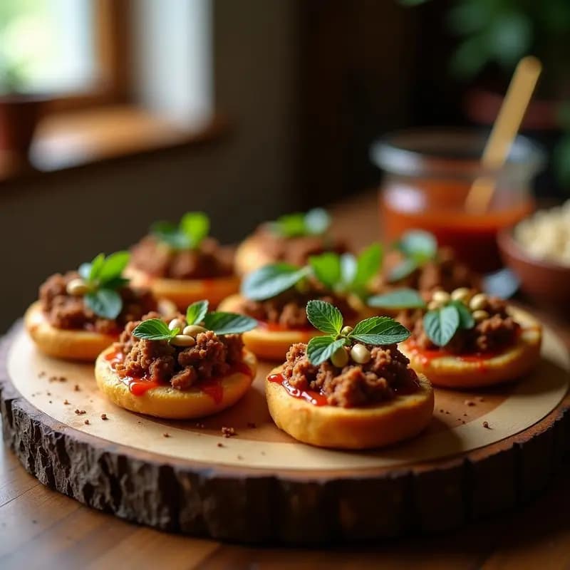 Sfiha Libanes de Carne y Piñones: Mini Pizzas Árabes en Airfryer
