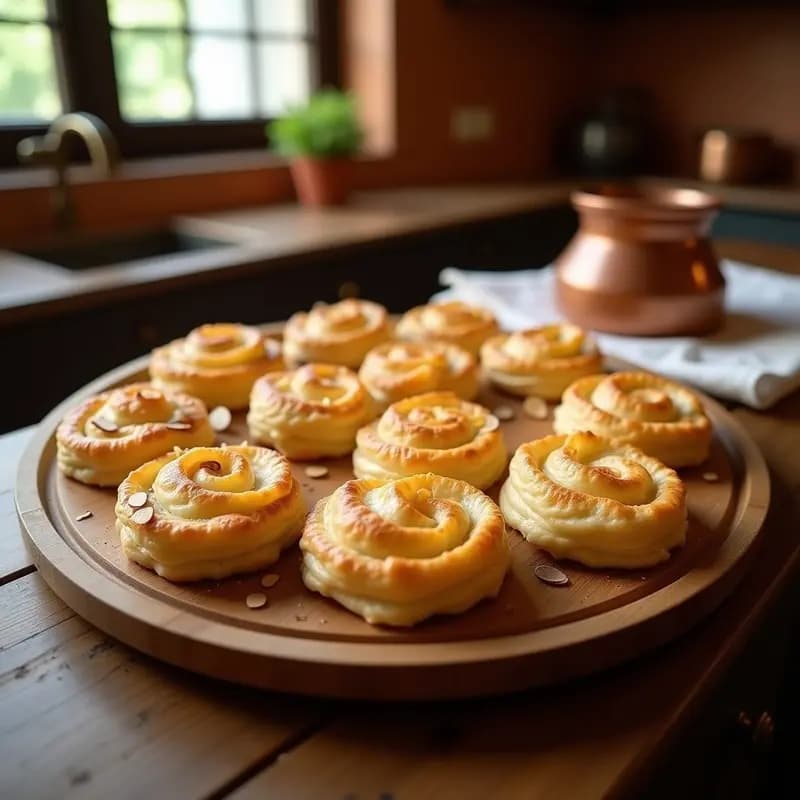 Sfogliatelle Rellenas de Ricotta y Limón: Postre Italiano Crujiente y Cremoso