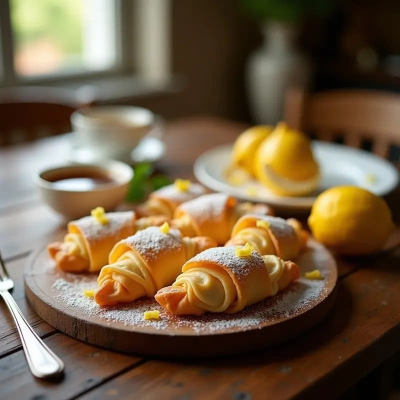 Sfogliatelle Napolitanas: Postre Italiano de Masa Filo Rellena de Ricotta y Limón
