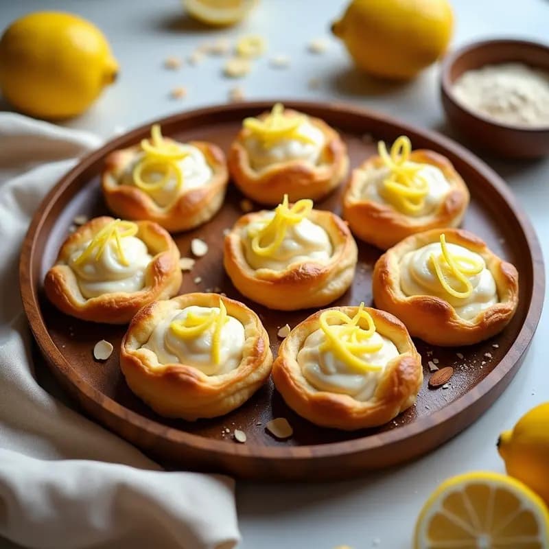 Sfogliatelle de Ricotta y Limón: Postre Italiano Sin Gluten con Harina de Almendra